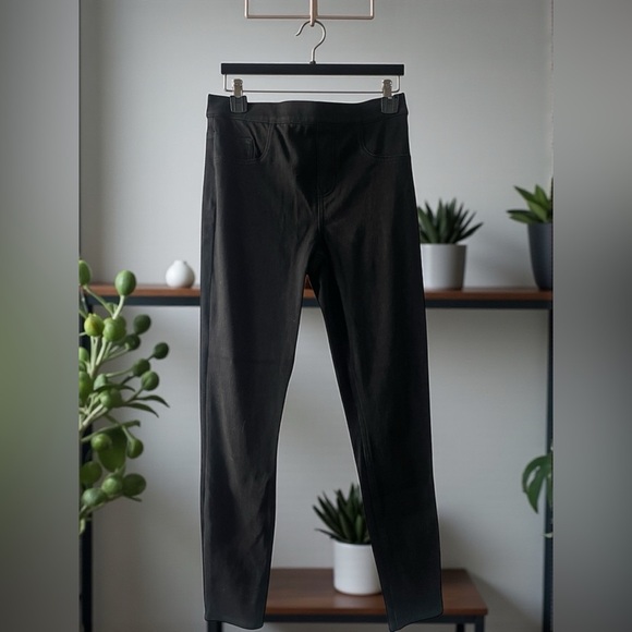 SPANX Pants - SPANX Jeanish Ankle Leggings  Pull On Skinny Stretch Black Tapered size Medium
